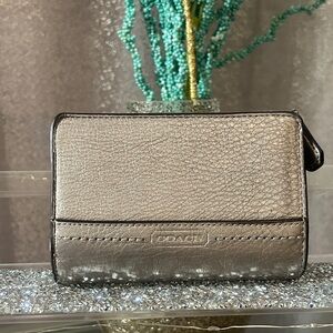 Coach Metallic Gray Wallet